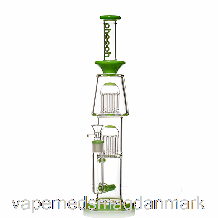 Vape Juice Cheech Glas Dual Tree Inline Bong Grøn